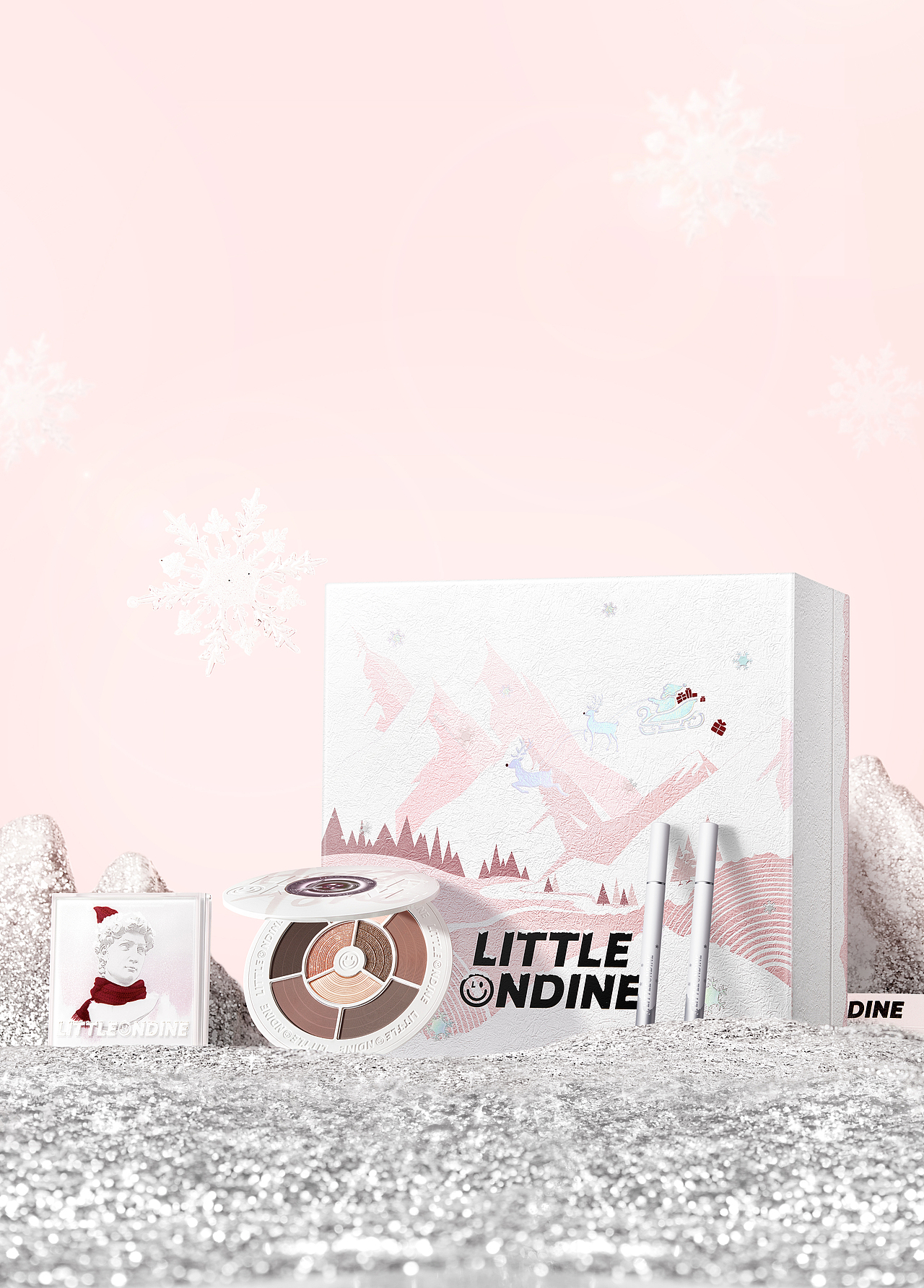 美妆摄影｜LITTLE ONDINE 圣诞冬季唱片礼盒（图ZMzY3NjMyMDc2） - 产品摄影 - 站酷设计师BAIRIobservation原创素材 - 站酷ZCOOL