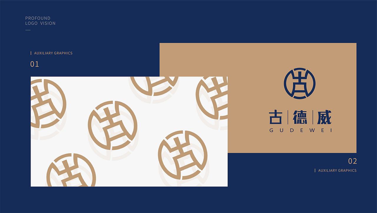 品牌设计&简约时尚大气绅士风格蓝金鎏金版