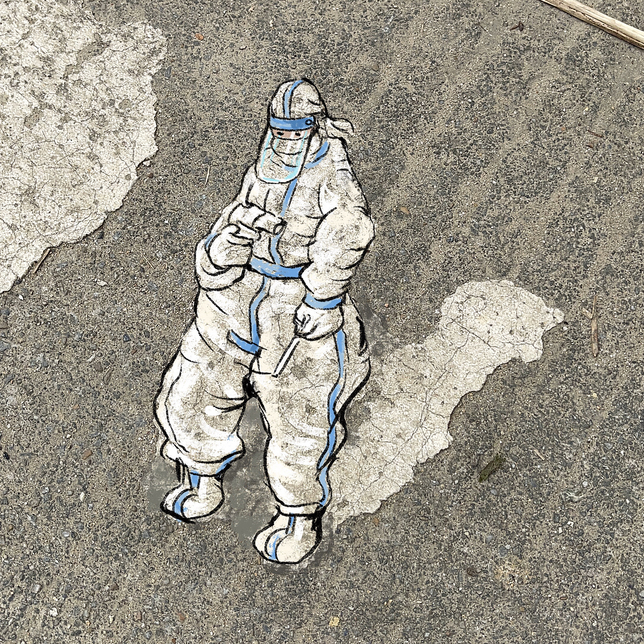 上海居家的两个多月画了超过六十个不同的大白