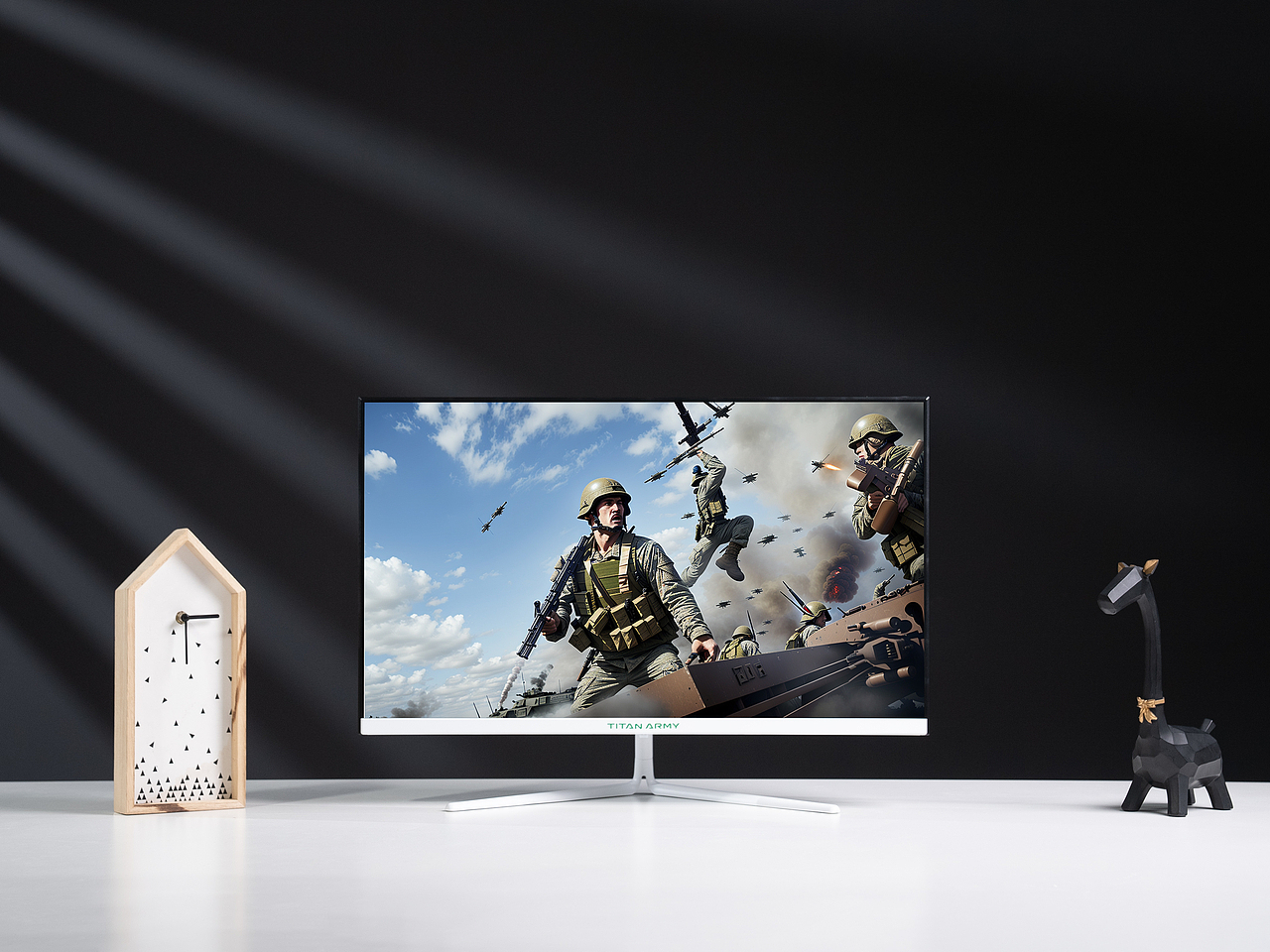 纯白色电竞显示器