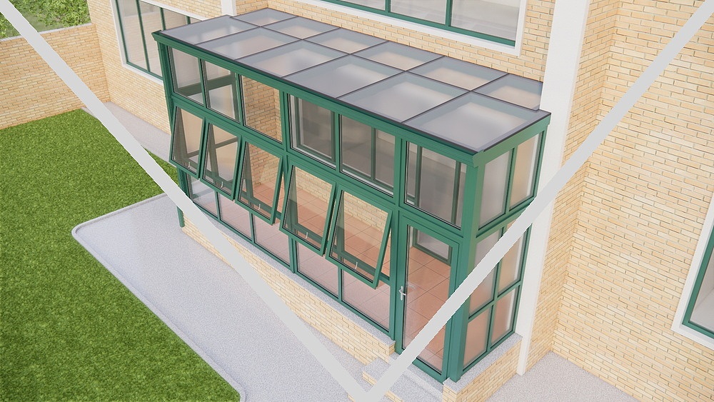 系统型材阳光房设计效果图S2145