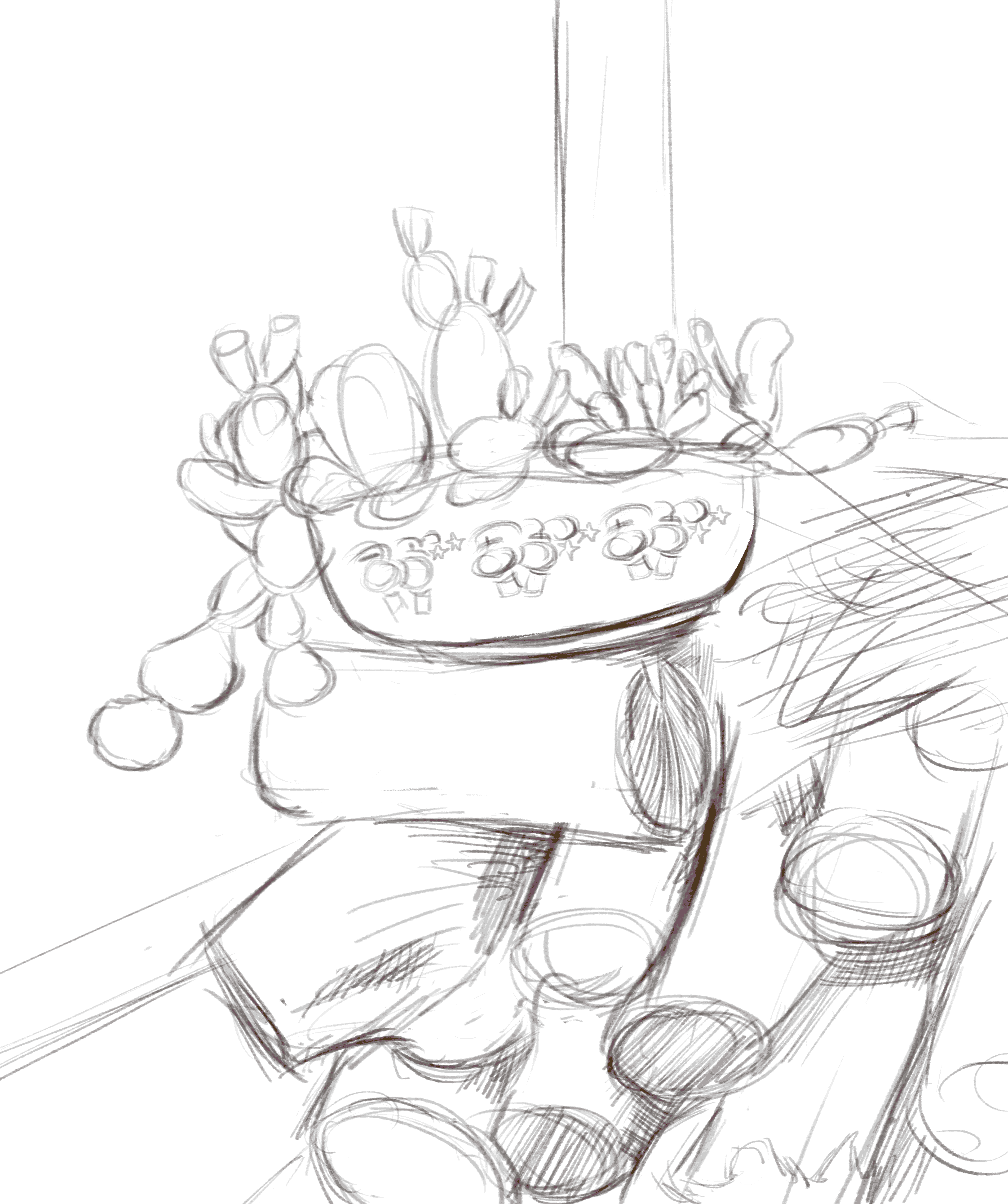 一盆仙人掌（图ZMzAzOTI3MDQw） - 艺术插画 - 站酷设计师陈双喜原创素材 - 站酷ZCOOL