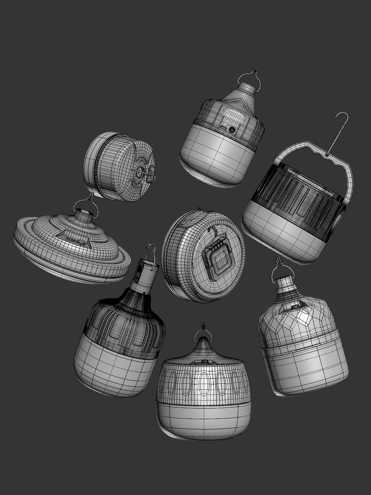 灯具3D建模(渲染排版详情页)