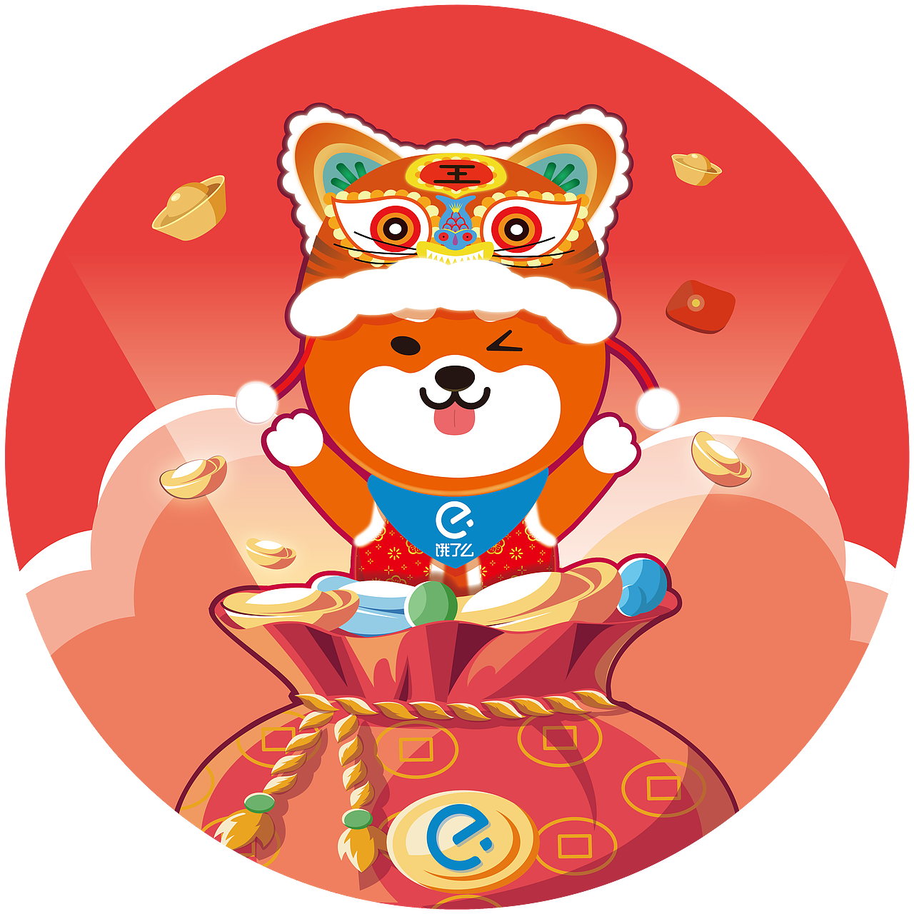 饿了么ip《虎年饿小包》新年主题形象（图ZMzU0MTYwNzY0） - 商业插画 - 站酷设计师AureliaZ原创素材 - 站酷ZCOOL