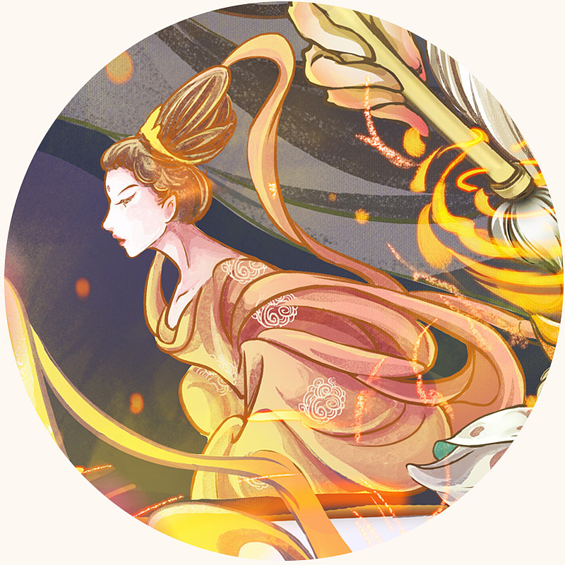 缘起敦煌——《一念》（图ZMjk3NzI1NzIw） - 商业插画 - 站酷设计师武竹原创素材 - 站酷ZCOOL