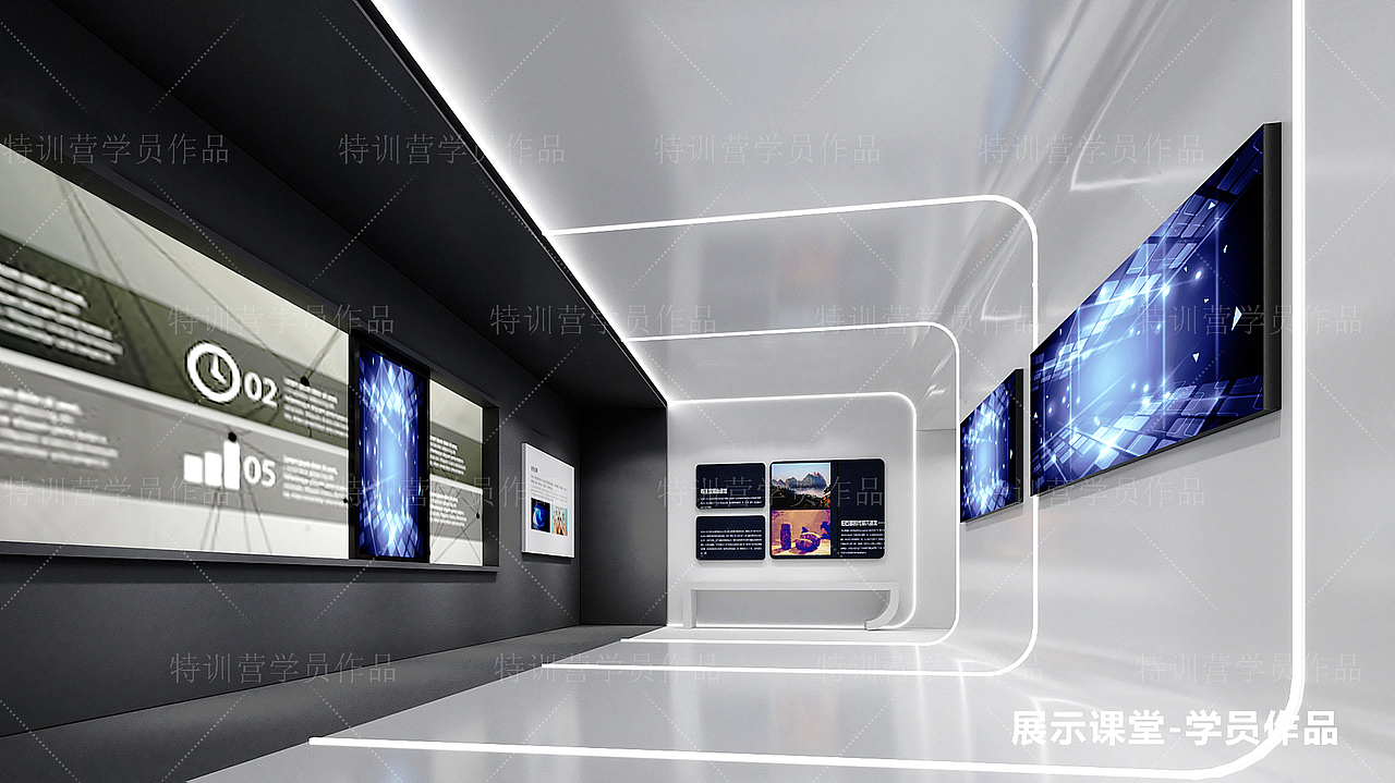 展厅空间效果图设计/ 作品分享（一）（图ZMzIxMjE2Njk2） - 展陈设计 - 站酷设计师展示课堂原创素材 - 站酷ZCOOL