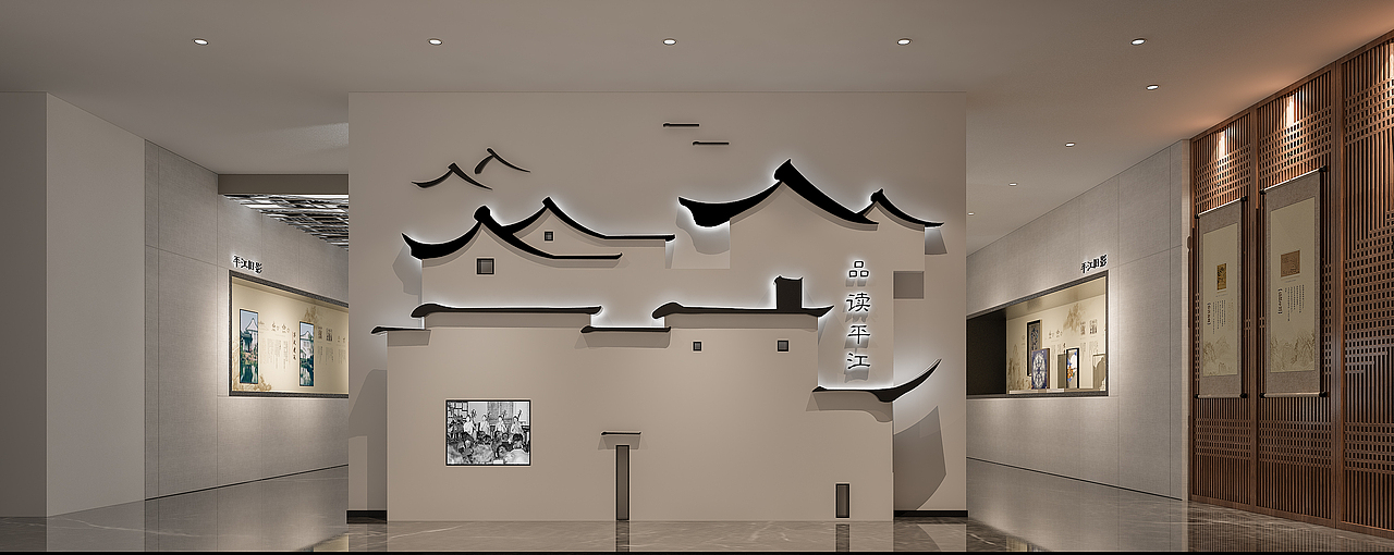 中式企业展厅（图ZMzQ1NDMyMzcy） - 其他空间 - 站酷设计师兜兜珊Susan原创素材 - 站酷ZCOOL