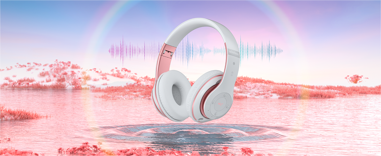 头戴耳机创意图片视频