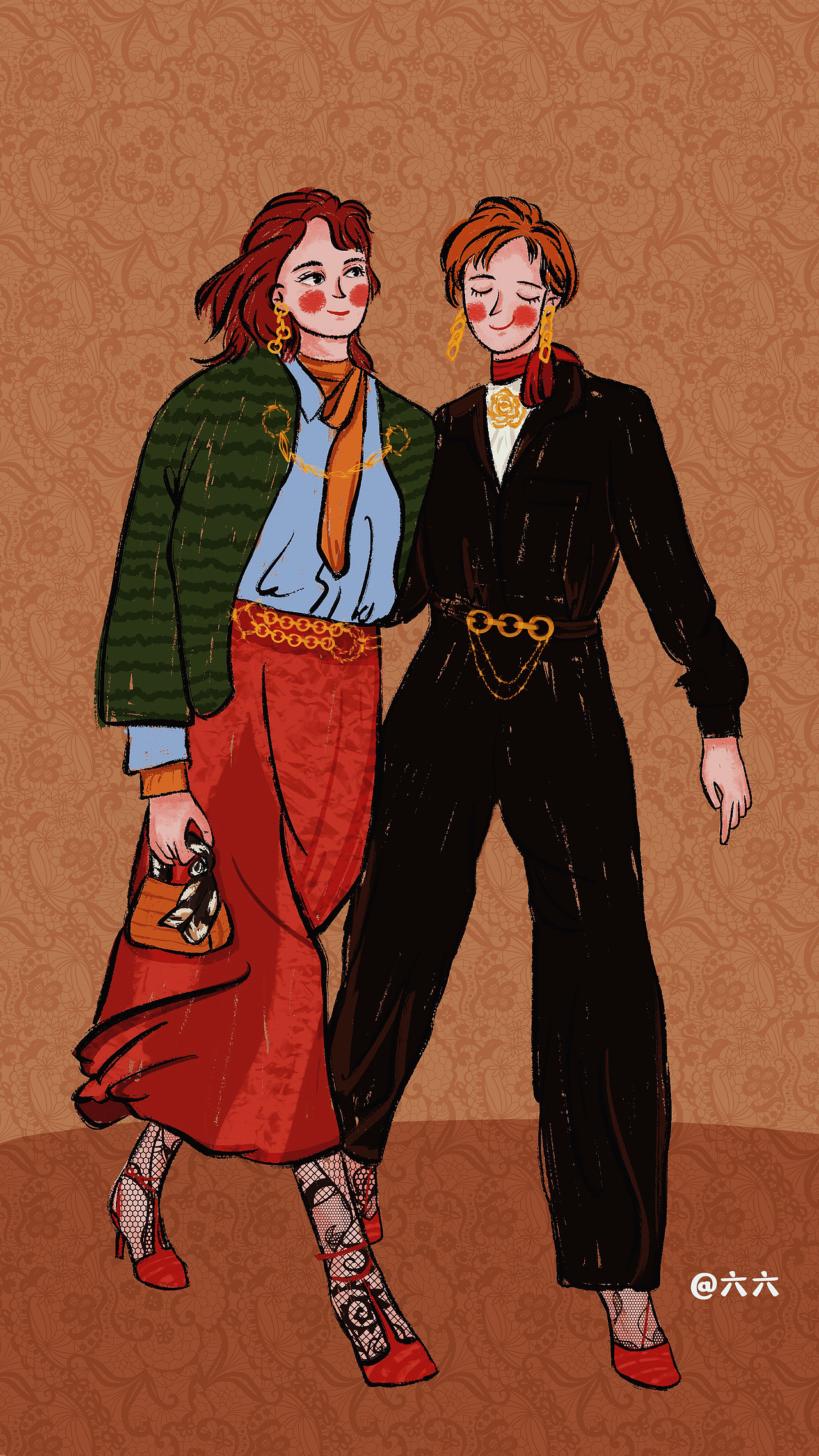 最近喜欢的风格插画