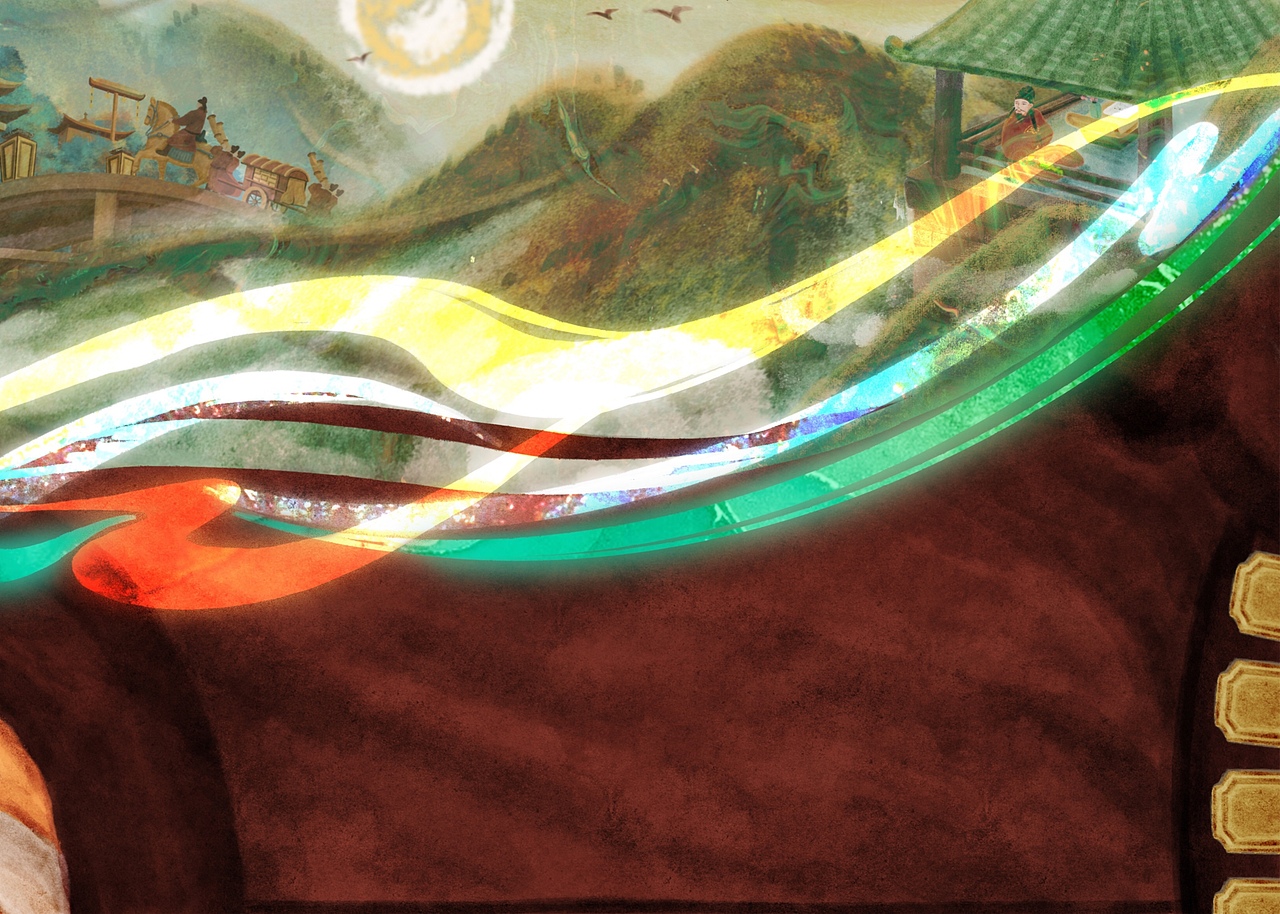 李煜梦词插画之《子夜歌·人生愁恨何能免》