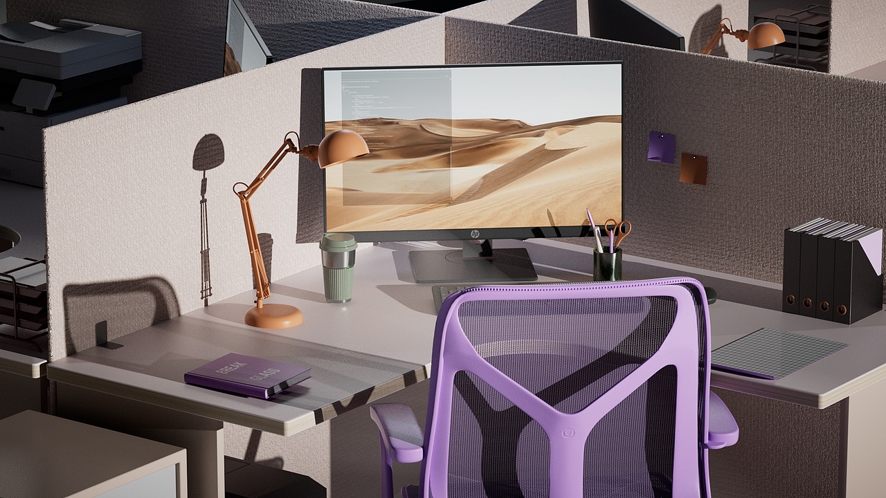 C4D动态产品视频(练习九)-办公室