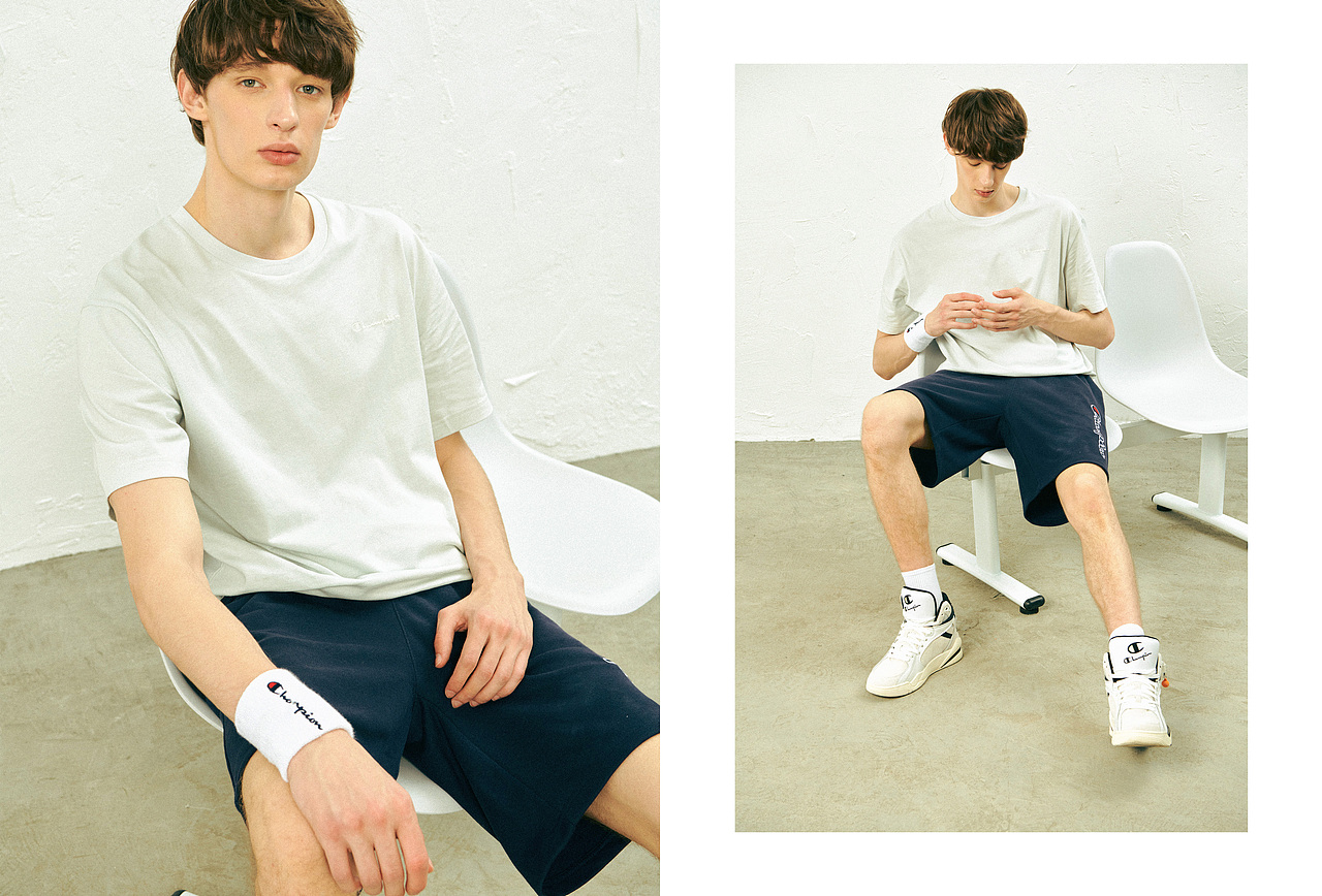 champion冠军运动品牌 T恤男装 潮牌拍摄