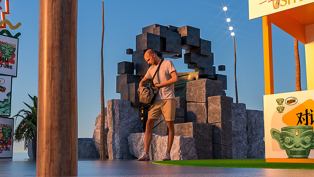 【文旅市集】"新视角"三星堆市集如何吸引现代青年？（图ZMzY4Mzc2MTk2） - 展陈设计 - 站酷设计师southward原创素材 - 站酷ZCOOL