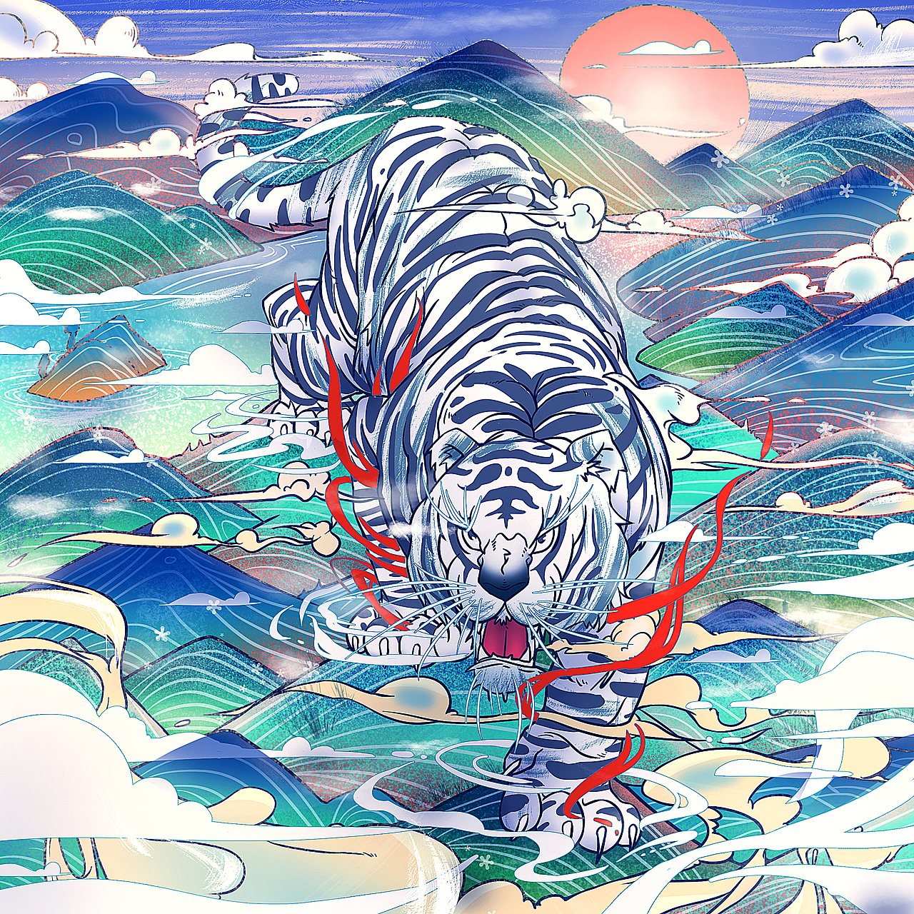 《四兽》（图ZMzE1OTYyODYw） - 商业插画 - 站酷设计师穗裕2000_CN原创素材 - 站酷ZCOOL