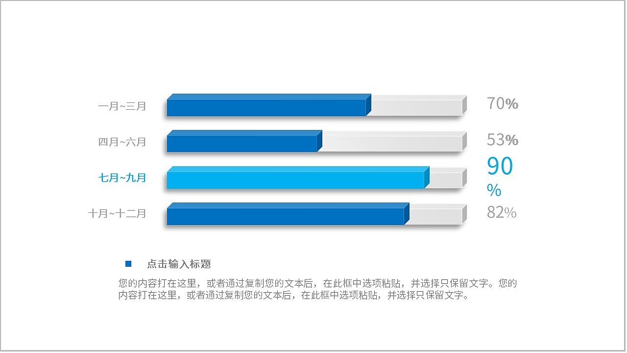简约蓝色公司企业介绍年中工作总结PPT模板