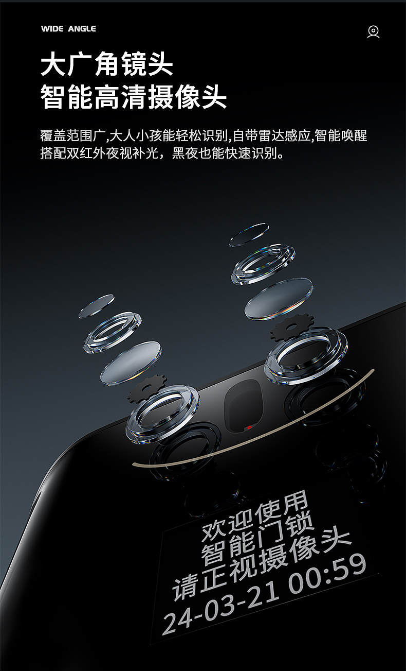 玻璃门智能门锁F700详情页（图ZMzY4NDY1OTYw） - 电商 - 站酷设计师倔强的小小设计师原创素材 - 站酷ZCOOL