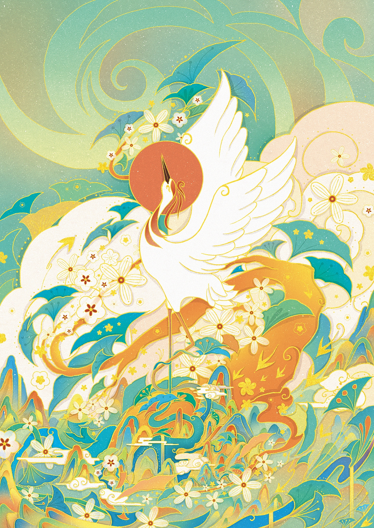 【国风插画】云间雀语系列合集_飞想飞-站酷zcool