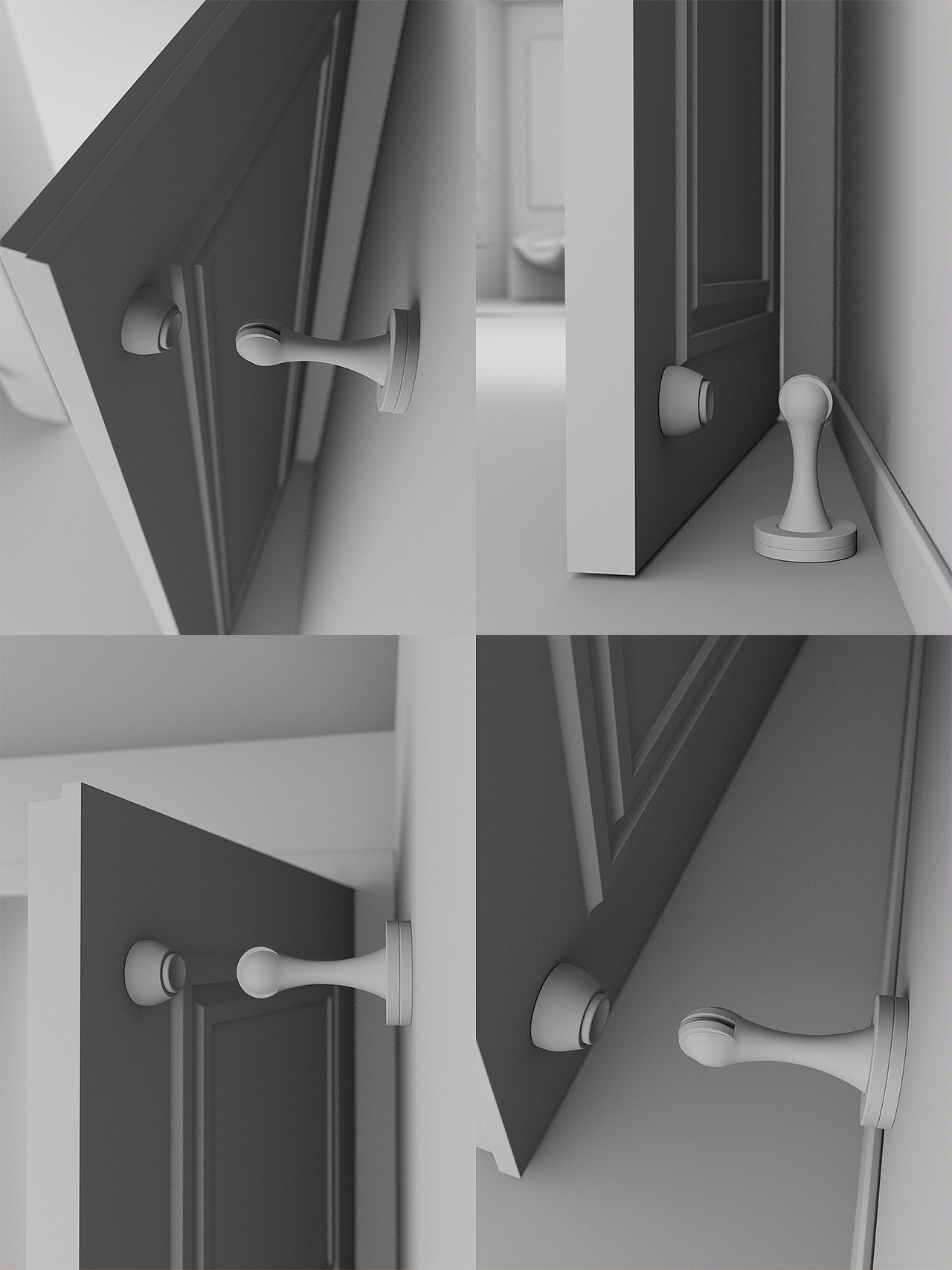 C4D建模门吸的一些简单场景搭建