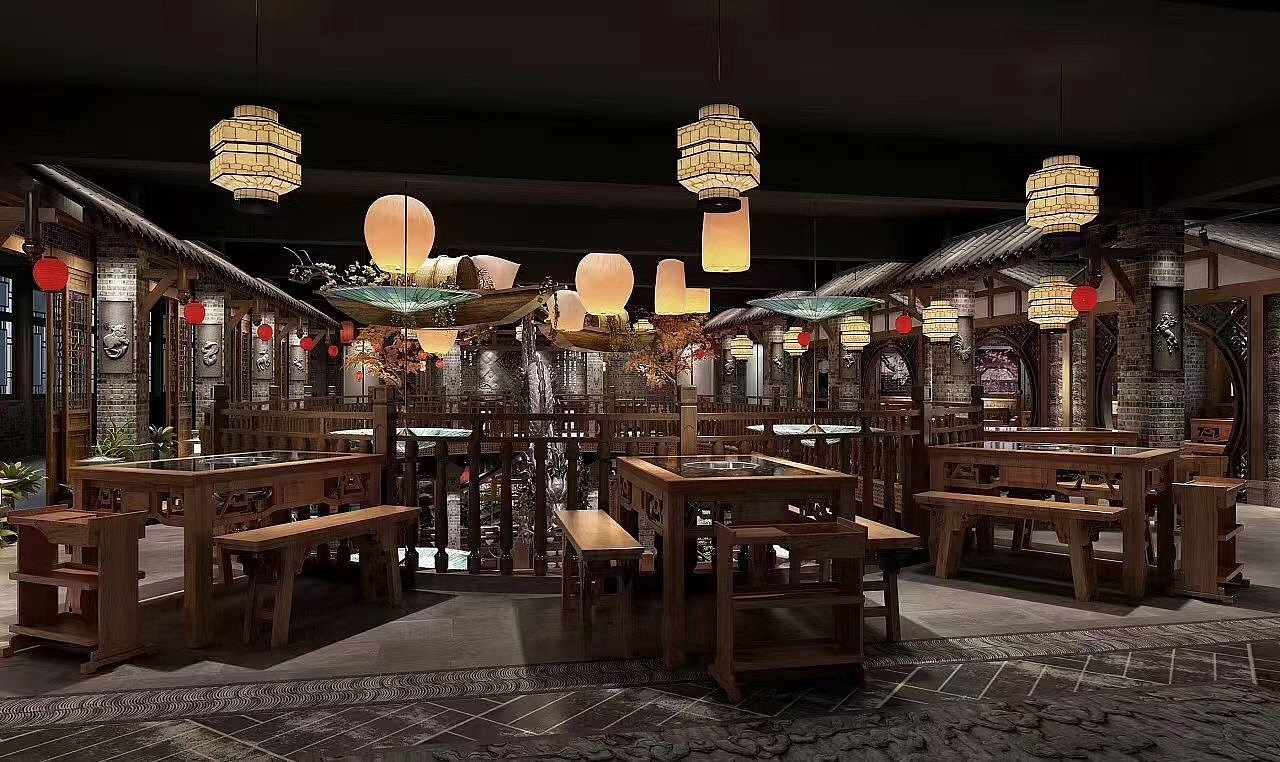 火锅店设计（图ZMzY3OTI1MTMy） - 酒店餐饮设计 - 站酷设计师桔子空间design原创素材 - 站酷ZCOOL