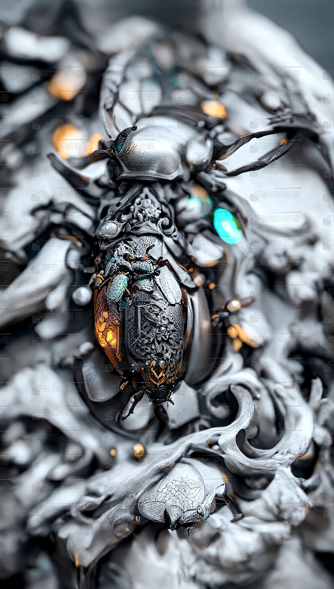 机械昆虫·ai人工智能绘画艺术 #挑战一张封神