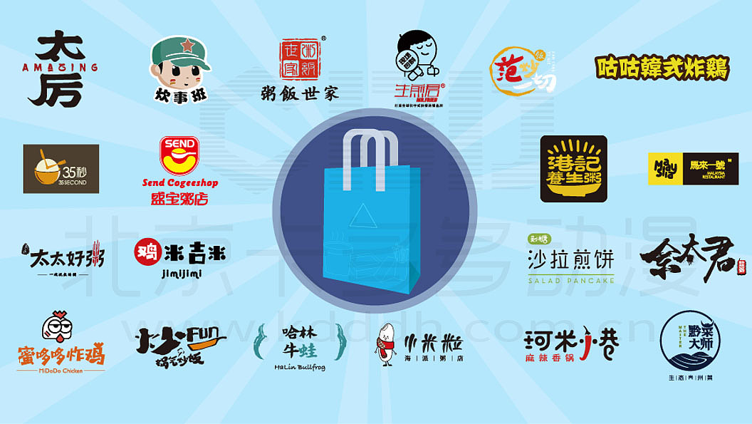 快餐便当类,我们为那些年便当,回味鸭血粉丝,摩天轮炒饭等100多个品牌提供了定制服务