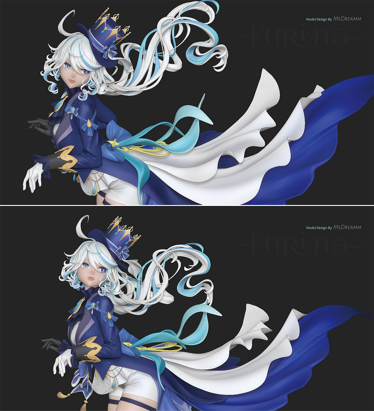 MsDreamm 原神 | 芙宁娜-乘风（图ZMzU4Nzc2MDAw） - 人物/生物 - 站酷设计师MsDreamm原创素材 - 站酷ZCOOL