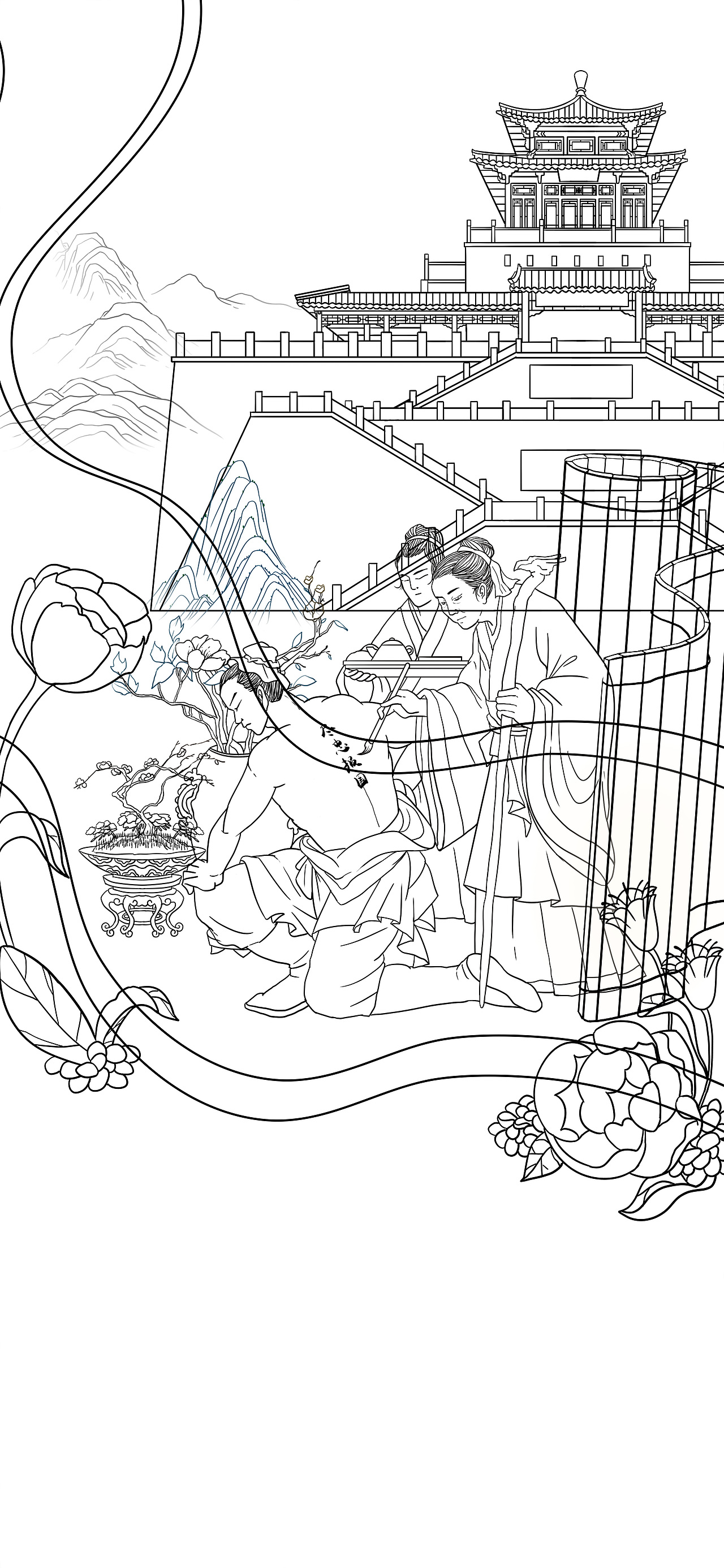 母亲节主题插画-岳母刺字（图ZMzQwMDY2Njk2） - 商业插画 - 站酷设计师一颗星橙原创素材 - 站酷ZCOOL