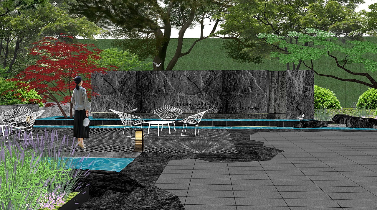 无锡弘阳示范区景观SU模型下载