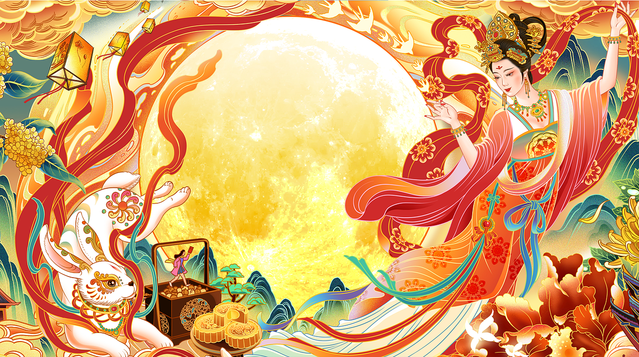 月满千宫 情满中秋——节日礼盒插画(图ZMzE1ODUxNTQ0) - 商业插画 - 站酷设计师以爱名之原创素材 - 站酷ZCOOL