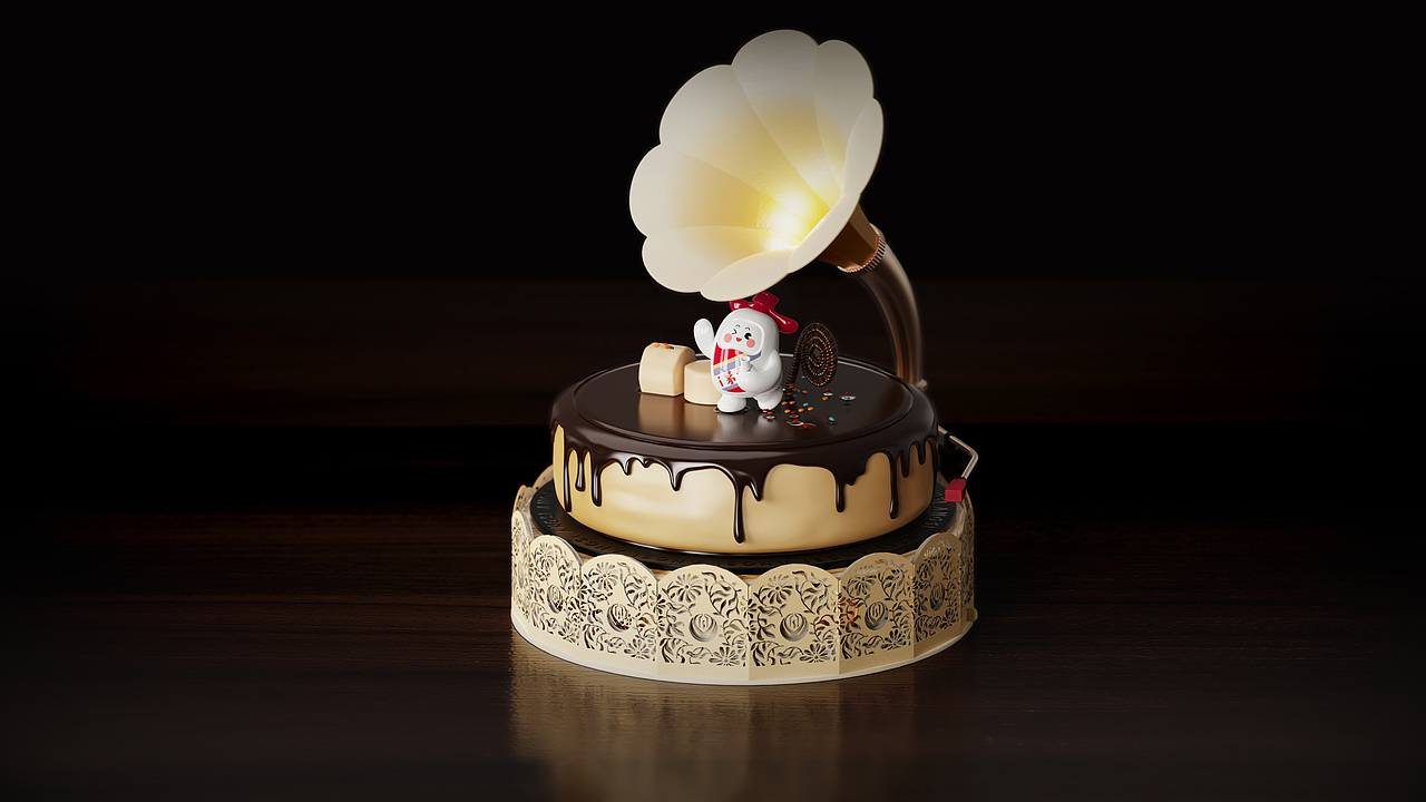 小茅留声机蛋糕礼盒