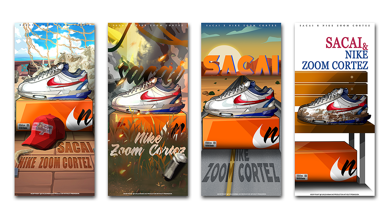 【球鞋插画】SACAI X NIKE ZOOM CORTEZ