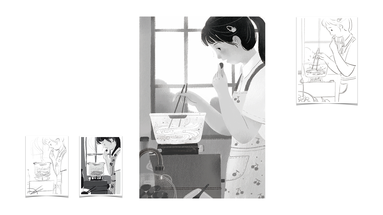 《一笼欢喜》封面及部分插图展示（图ZMzQ4MjY5ODU2） - 商业插画 - 站酷设计师哈皮蟹腿原创素材 - 站酷ZCOOL