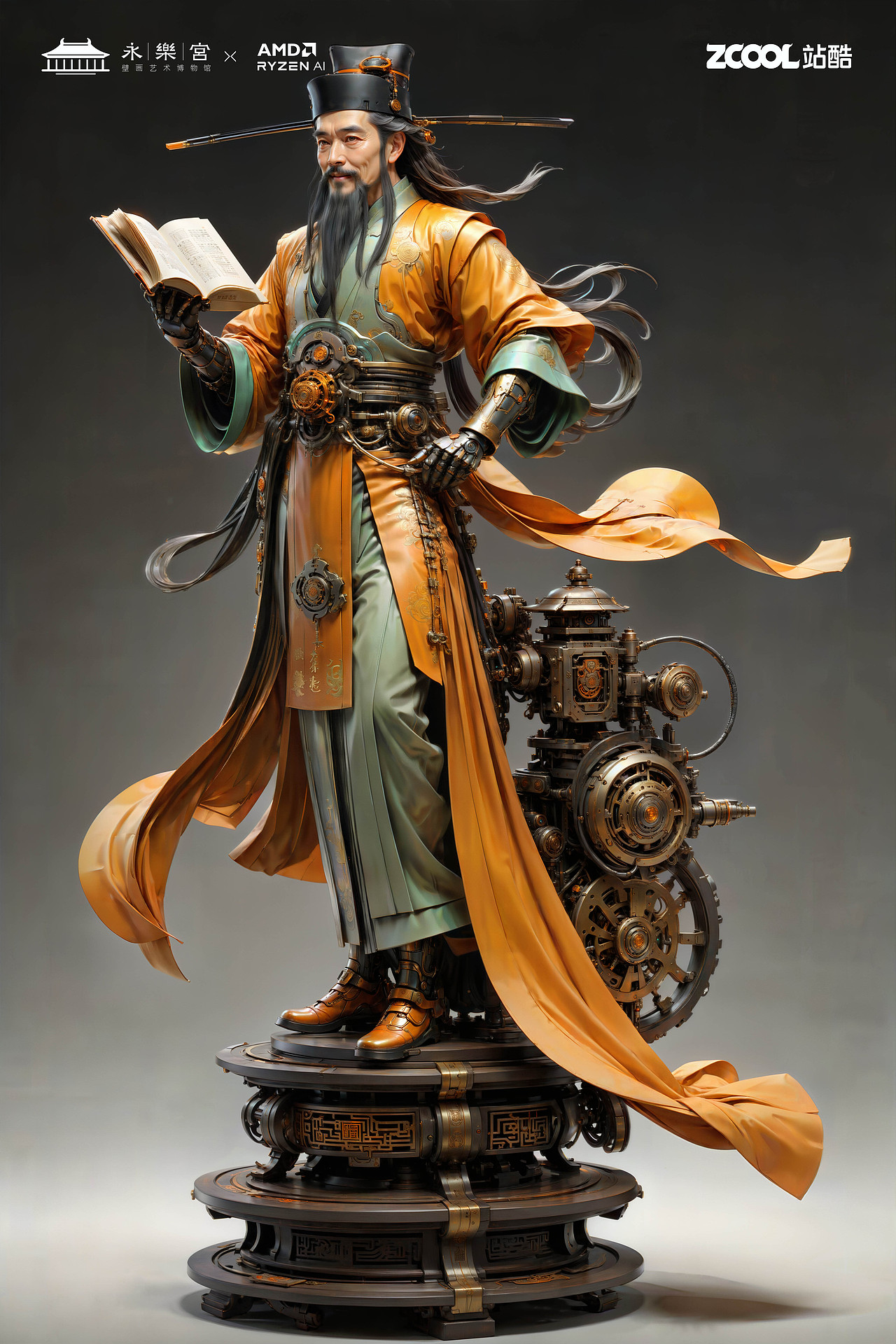朝元群仙 赛博集结（图ZMzU4NjcyMzQ0） - AI作品 - 站酷设计师鲨鱼丹原创素材 - 站酷ZCOOL