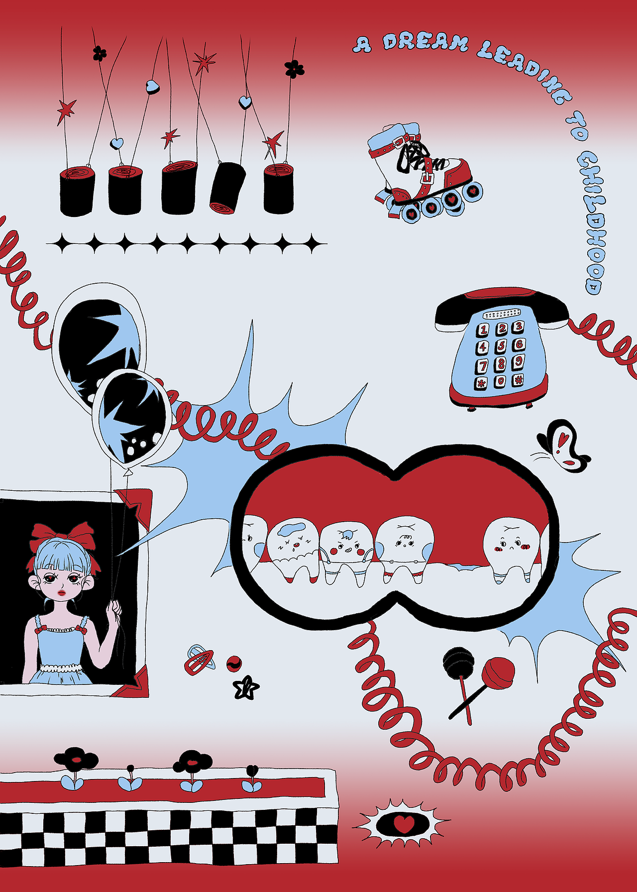 【childhood🎈】（图ZMzM2MzQ3OTU2） - 艺术插画 - 站酷设计师Rinaaaa原创素材 - 站酷ZCOOL
