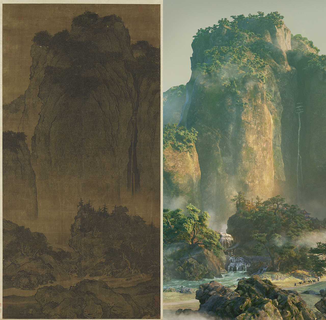 央视大型文化节目#《诗画中国》#《溪山行旅图》（图ZMzM5OTA1NTcy） - 场景 - 站酷设计师简心心原创素材 - 站酷ZCOOL