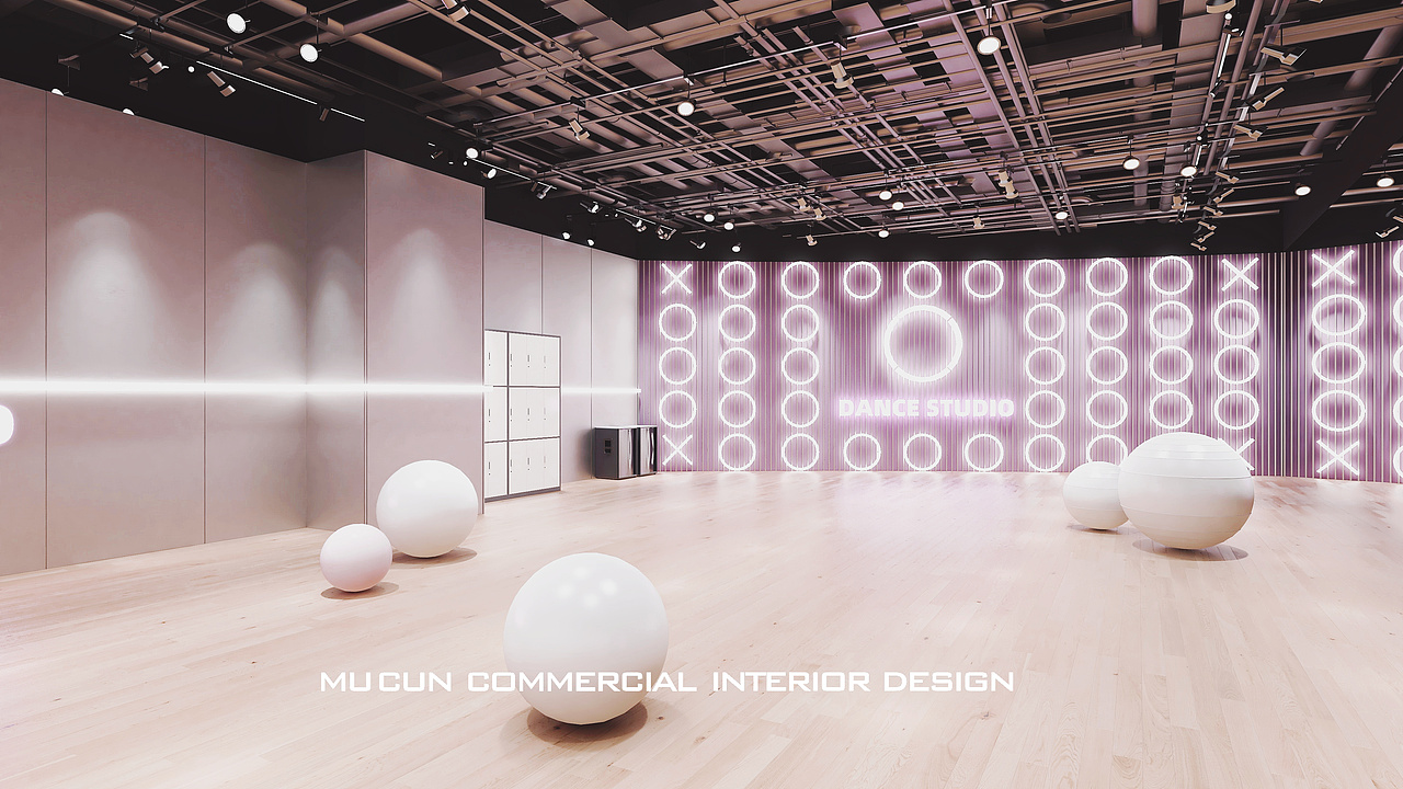 苏州舞蹈培训中心粉色少女感空间装修设计