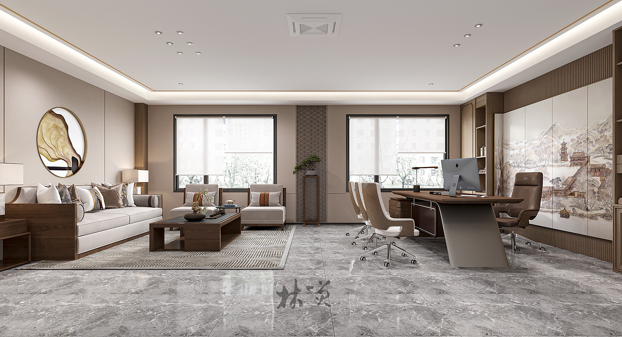办公室设计|简约不简单的优雅现代风