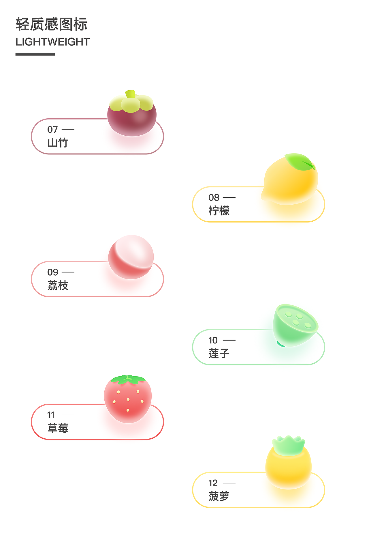 水果轻质感图标作品合集（图ZMzM2MTUyMzk2） - 图标 - 站酷设计师谁不爱吃饭原创素材 - 站酷ZCOOL