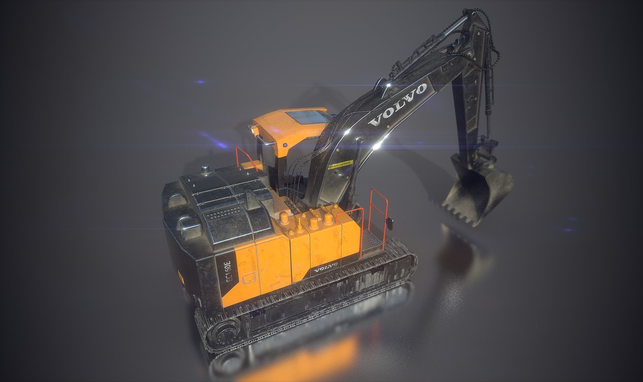 挖掘机建模练习（图ZMTc2NDA5MDY0） - 其他三维 - 站酷设计师AgJR原创素材 - 站酷ZCOOL