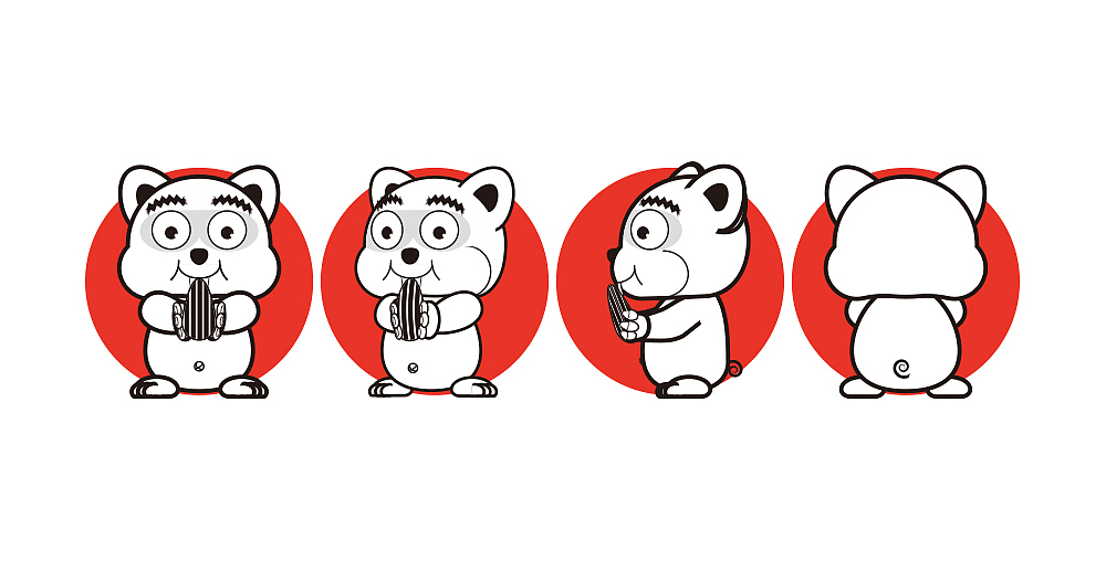 仓鼠形象IP设计 四视图