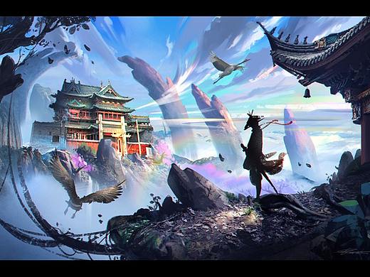 厚涂概念场景原画氛围图设计教程