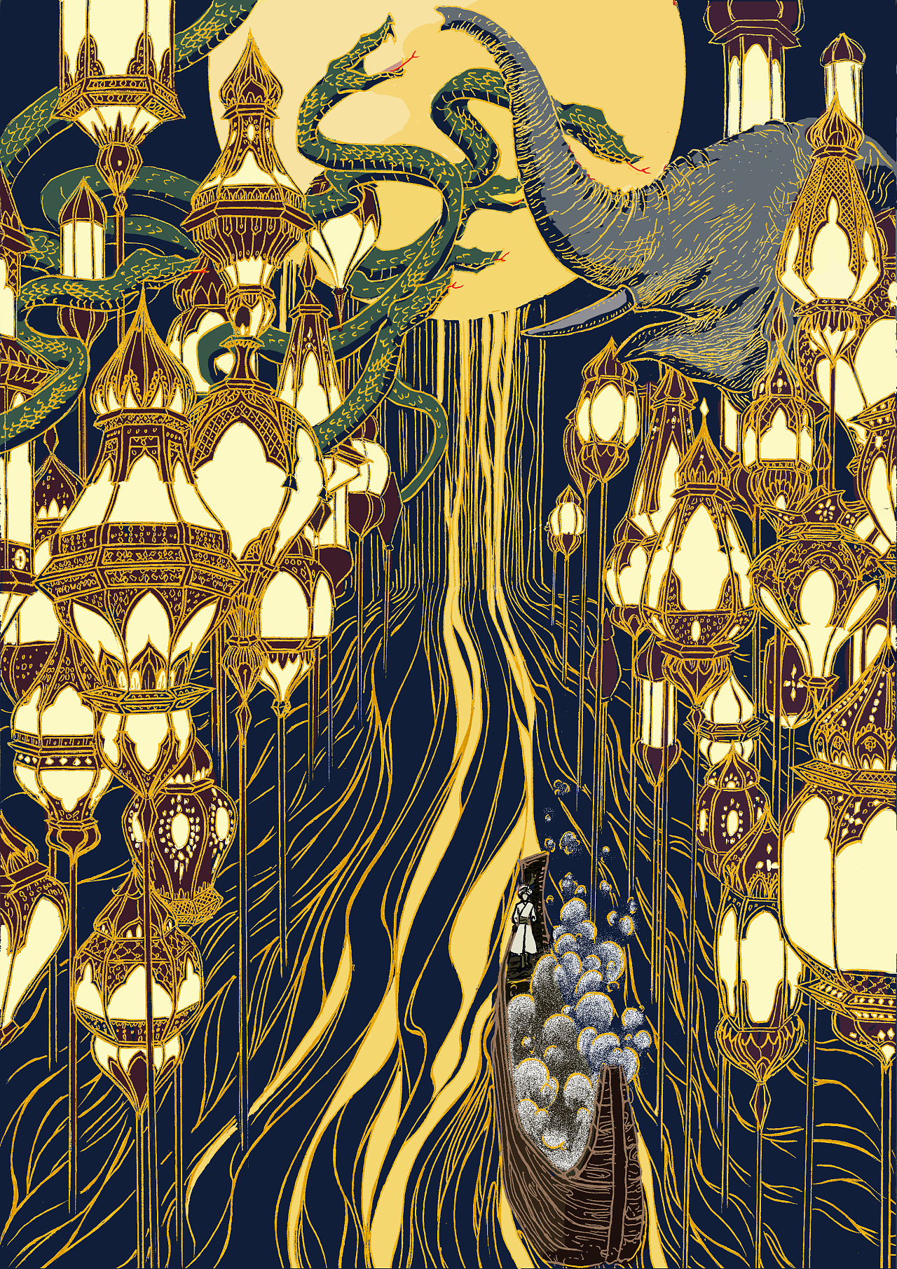 一千零一夜|插画|创作习作|夏华线 - 原创作品 - 站酷 (zcool)