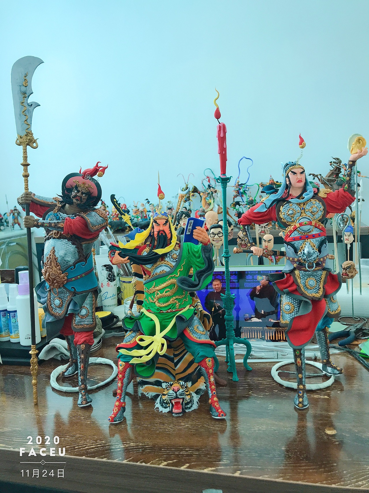 原创纯手工制作，面塑作品《关公夜读春秋》（图ZMjMzODA2NTky） - 手办/模玩 - 站酷设计师上京私物康健面塑原创素材 - 站酷ZCOOL