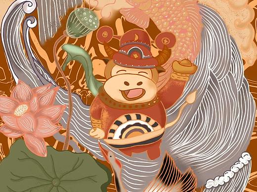 祝新年快乐了哦（个人主页-ZNDk5OTQ1NDQ=） - 创作习作 - 站酷设计师爱吃面的小孩原创素材 - 站酷ZCOOL