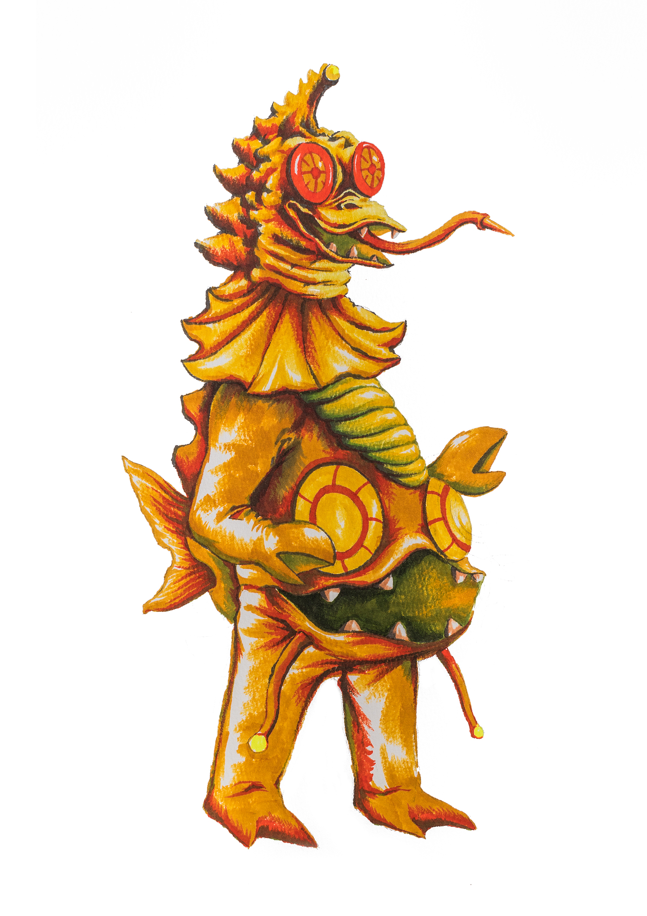 怪兽侵略计划昭和画报风格怪兽