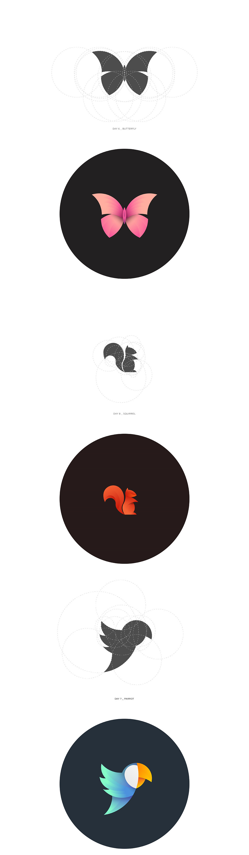 一系列圆切割动物图案设计（图ZMTA3MTI3Njg4） - IP形象 - 站酷设计师SUIVERSE宇宙视觉原创素材 - 站酷ZCOOL