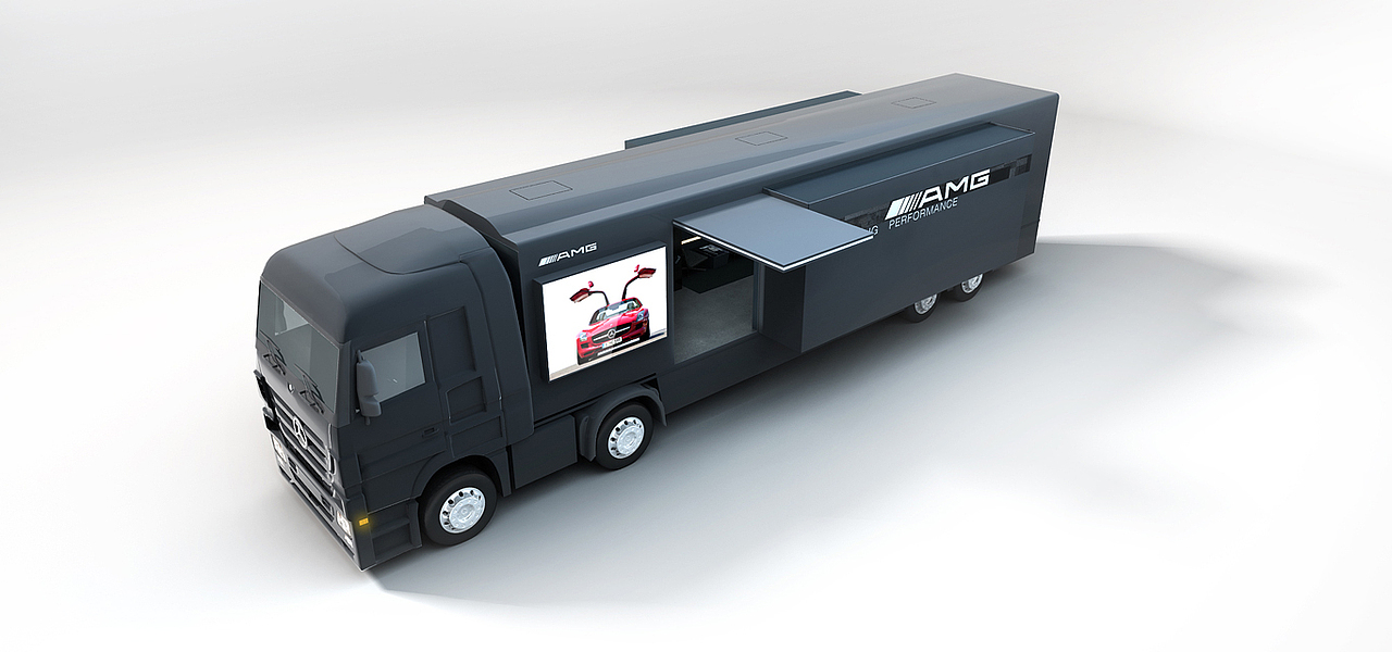 空间与多媒体_AMG路演车内设计