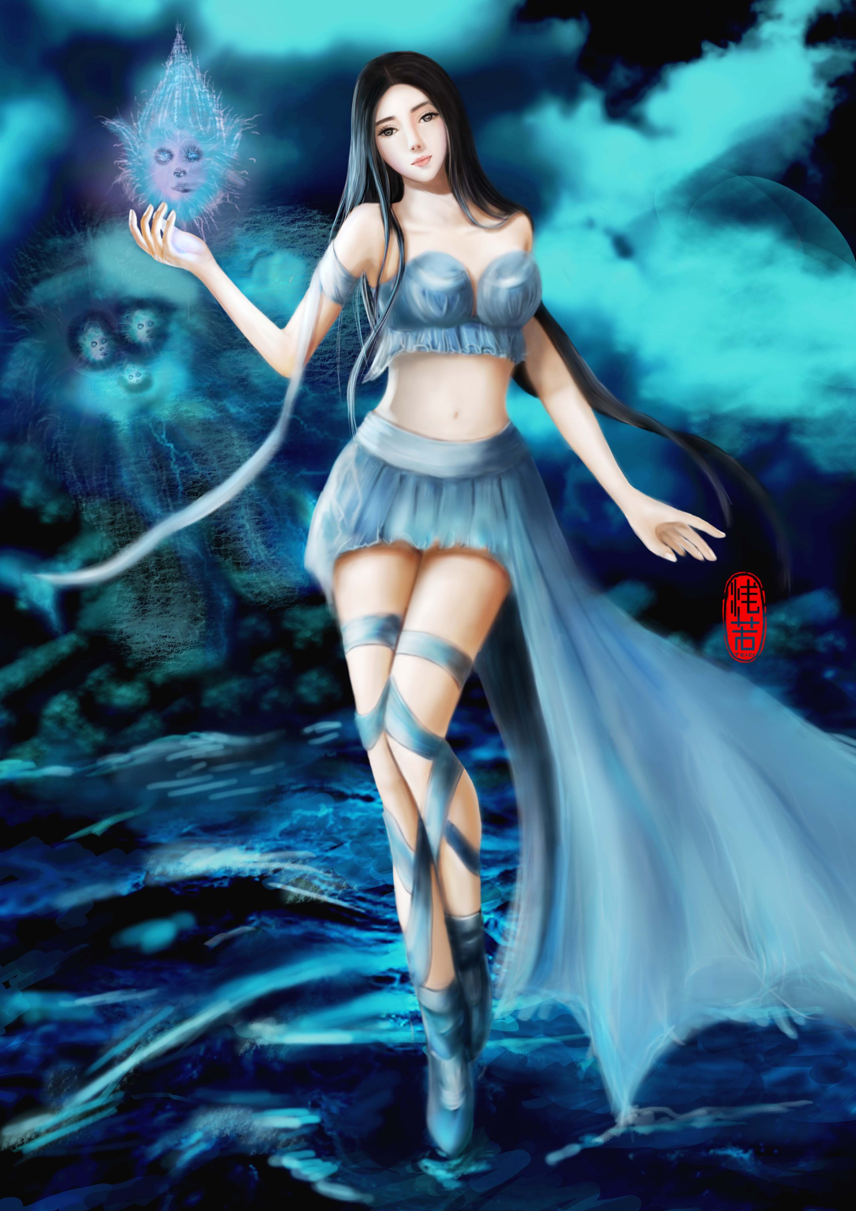 水女|插画|创作习作|七月宴青 - 原创作品 - 站酷 (zcool)