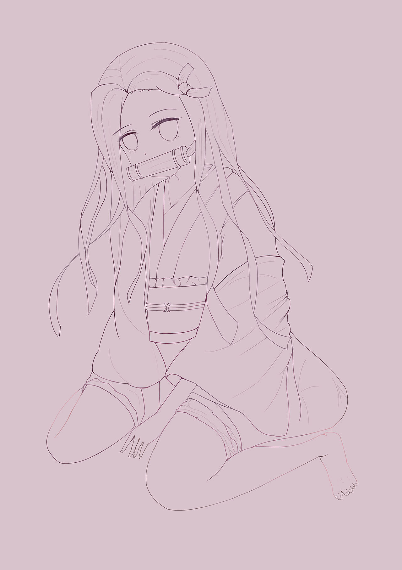 【祢豆子练习篇】板繪原畫練習筆記ps wacomctl672