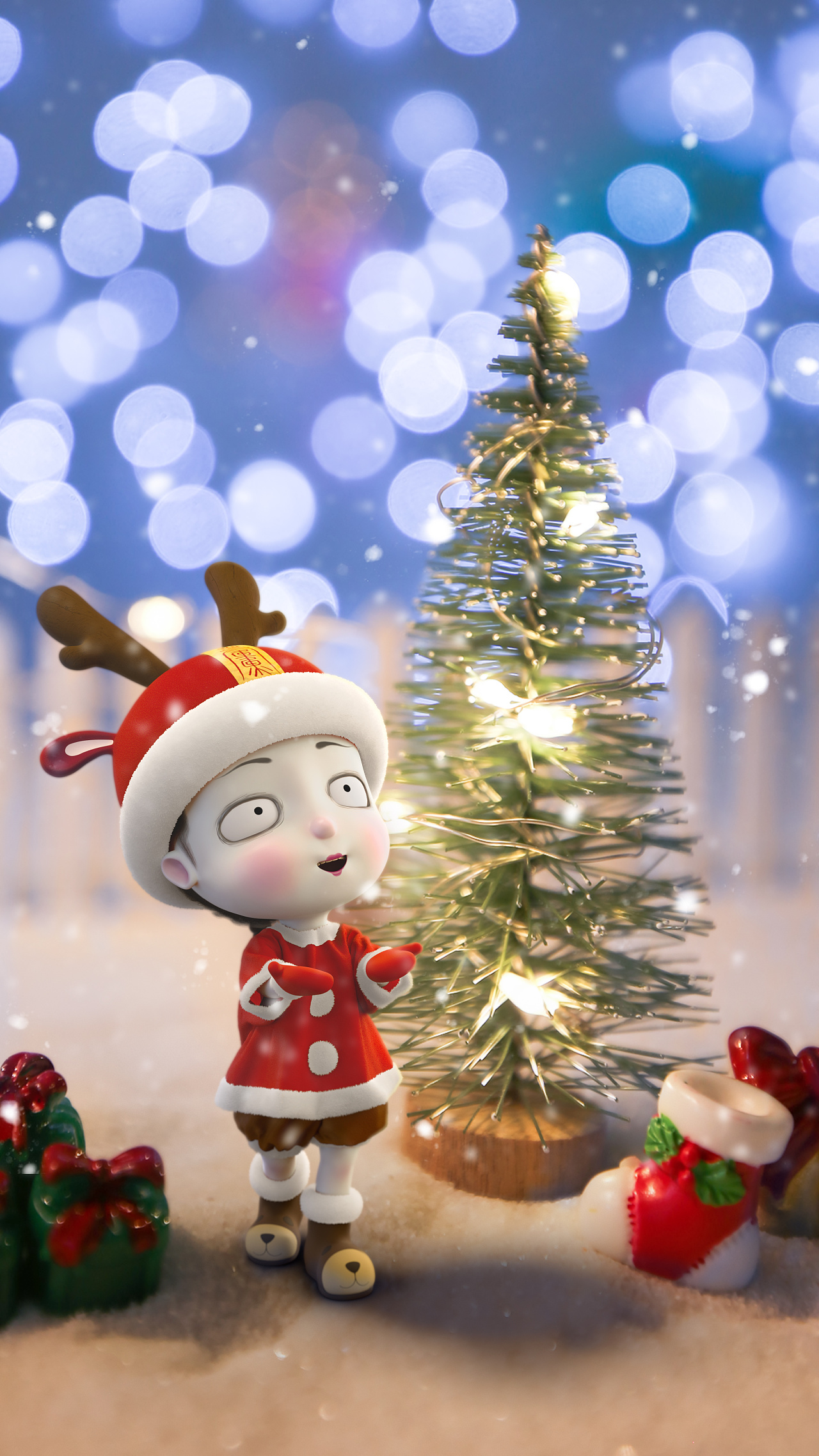 我那么可爱,能不能做你的圣诞礼物 | 僵小鱼圣诞壁纸